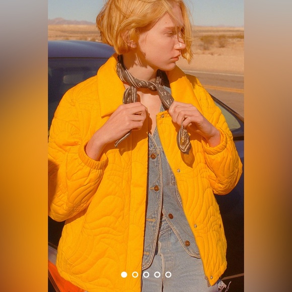 Urban Outfitters Jackets & Blazers - Urban Outfitters Marigold Yellow Quilted Bomber Jacket